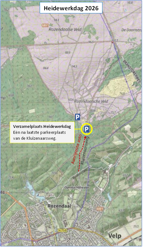 Heidewerkdag 2026 kaart parkeren